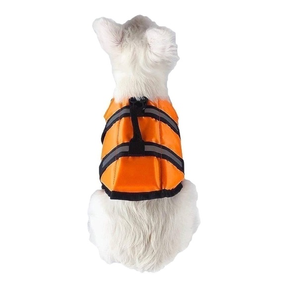 Dog Life Jacket Vest Orange Size M - Picture 5 of 7